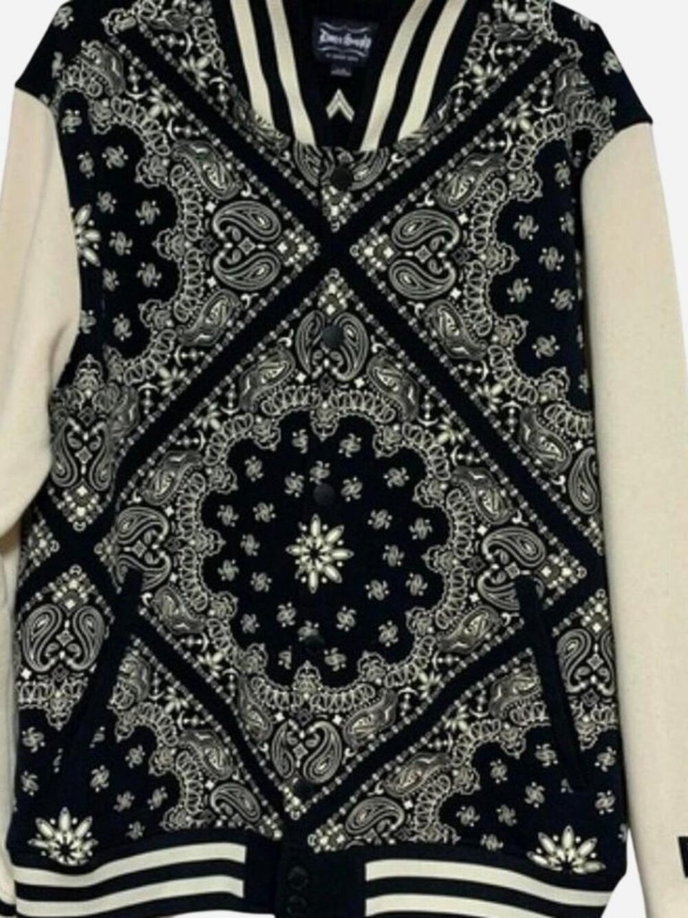 Dogg Supply by Snoop Dogg black and cream varsity sweater #snoopdogg #varsity